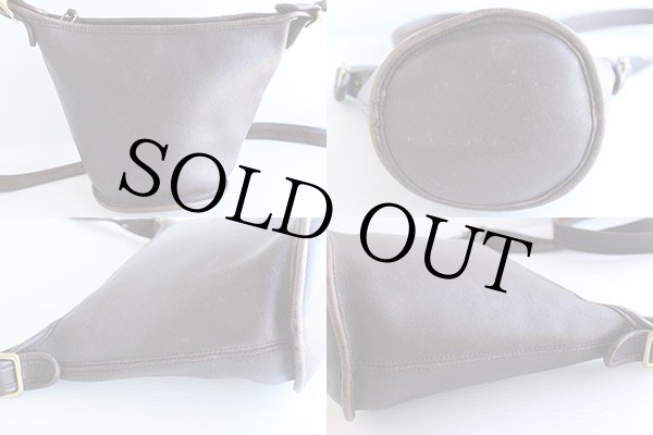 USA製オールド コーチ バケツ型レザーショルダーバッグ茶 9019