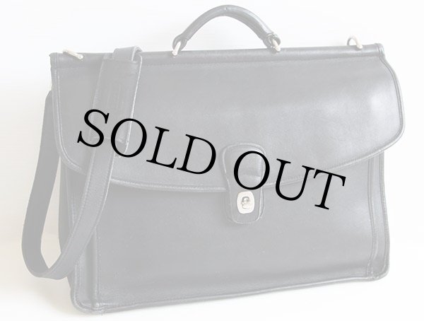 USA製 COACH オールド コーチ 2WAY レザー ブリーフケース 黒☆5266