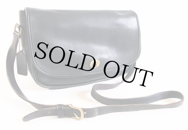 USA製 COACH オールド コーチ レザー ショルダーバッグ 黒☆903