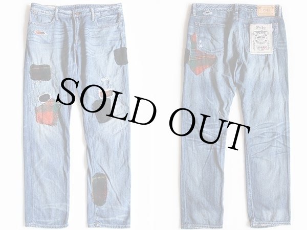 新品☆ポロ ラルフローレン ASTOR BOYFRIEND パッチワーク デニム
