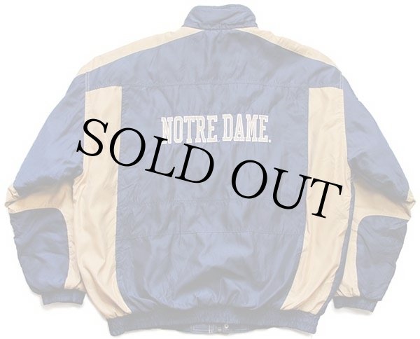 90s Reebokリーボック NOTRE DAME IRISH 刺繍 ツートン 切り替え