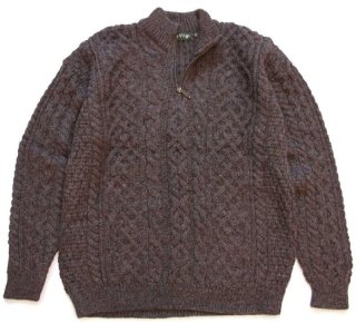 90s ポロ ラルフローレン ハイネック ケーブル編み シルクニット