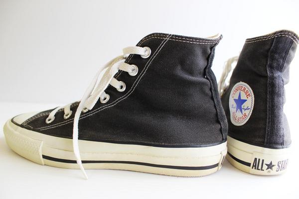 80s USA製 CONVARSEコンバース ALLSTARオールスター HI 黒 6
