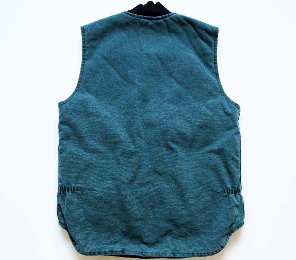 80s USA製 carharttカーハート キルティングライナー ダックベスト MR