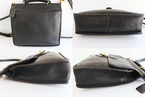 USA製 COACH オールド コーチ 2WAY レザーショルダーバッグ 黒 9929