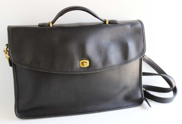 USA製 COACH オールド コーチ 2WAY レザー ブリーフケース 黒☆5265