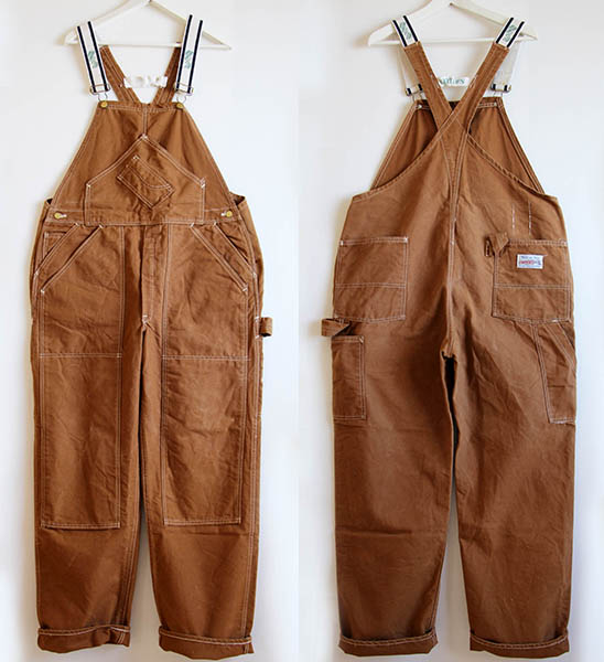 70s USA製 CARTER'S ダック地 ダブルニー オーバーオール 茶