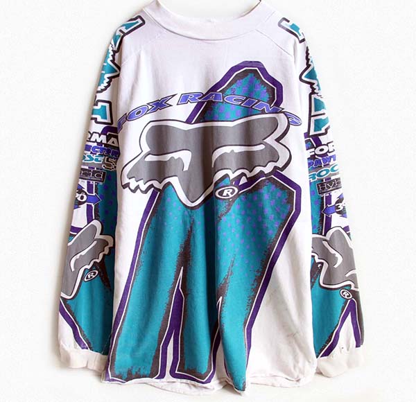 80s USA製 FOX RACING モトクロス レーシングシャツ XL - Sixpacjoe
