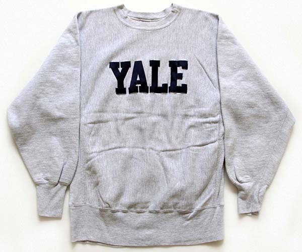 90s USA製 Championチャンピオン YALE パッチ リバースウィーブ