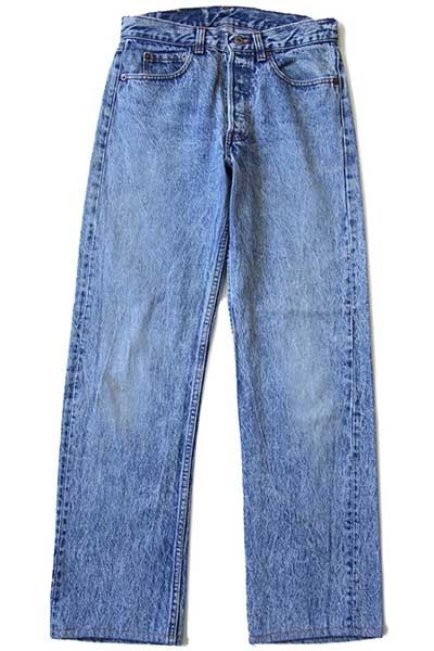 80s USA製 Levi'sリーバイス 501 ケミカルウォッシュ デニムパンツ w29