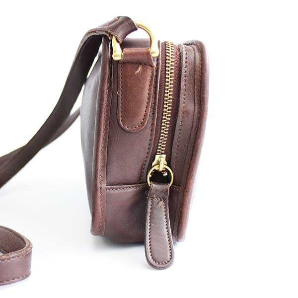 USA製 COACH オールド コーチ レザー ショルダーバッグ 焦げ茶☆9974