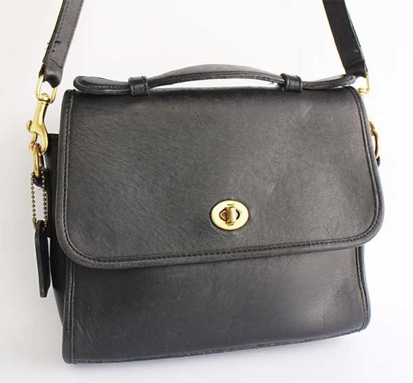 USA製 COACH オールド コーチ 2WAY レザー ショルダーバッグ 黒☆D9G