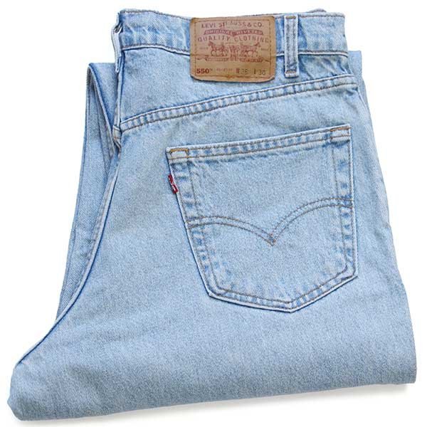 90s USA製 Levi'sリーバイス 550 デニムパンツ アイスブルー w36 L30