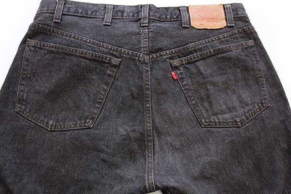 80s USA製 Levi'sリーバイス 501 先染め ブラック デニムパンツ w38