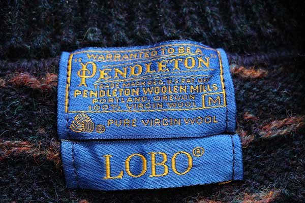 70s PENDLETONペンドルトン LOBO ノルディック柄 ウールニット