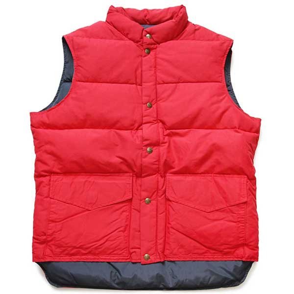 80s USA製 Woolrichウールリッチ 60/40 ダウンベスト 赤 L - Sixpacjoe