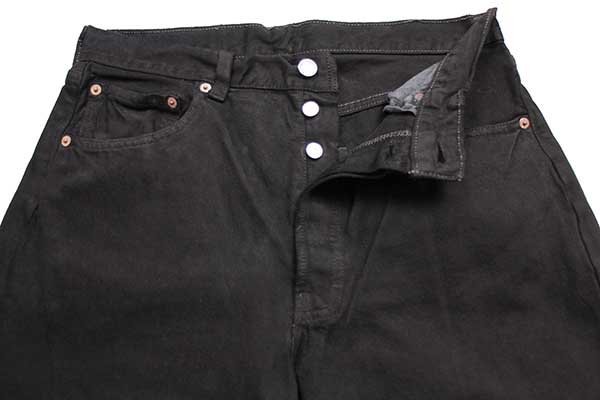 90s USA製 Levi'sリーバイス 501 ブラック デニムパンツ 後染め w32