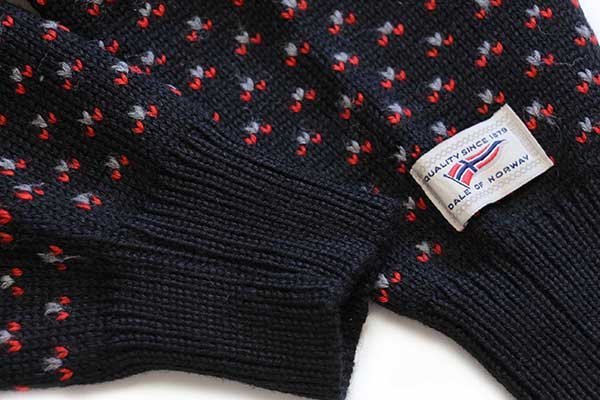 90s ノルウェー製 DALE OF NORWAY ノルディック柄 ヘンリーネック