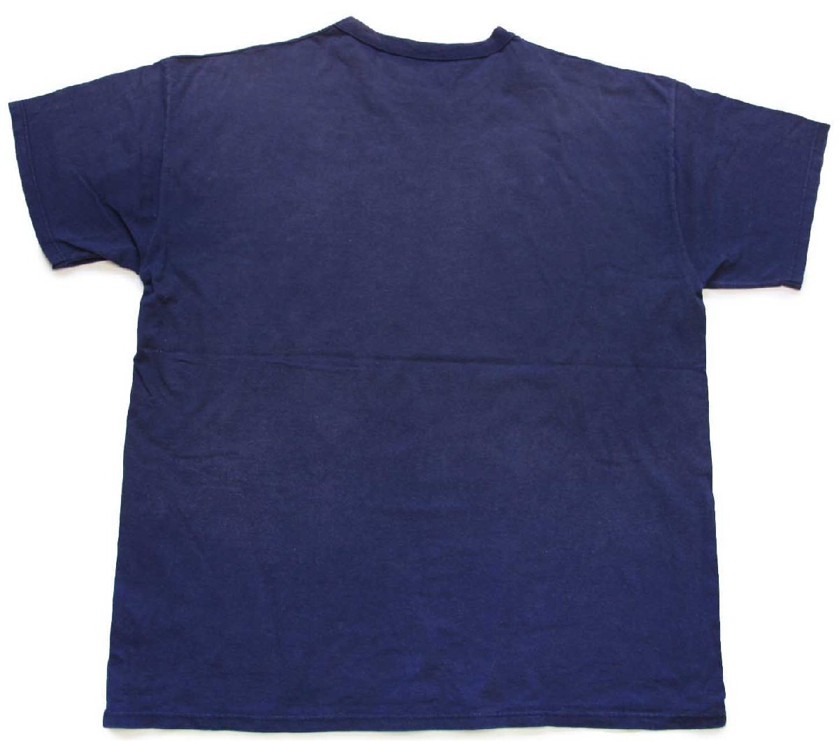 80s USA製 RUSSELLラッセル MICHIGAN コットンTシャツ ナス紺 フェード