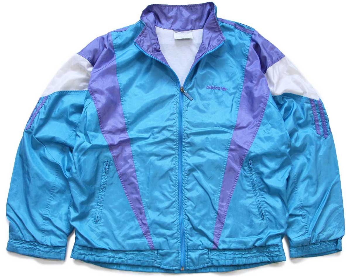 90s adidasアディダス トレフォイル ロゴ刺繍 マルチカラー 切り替え