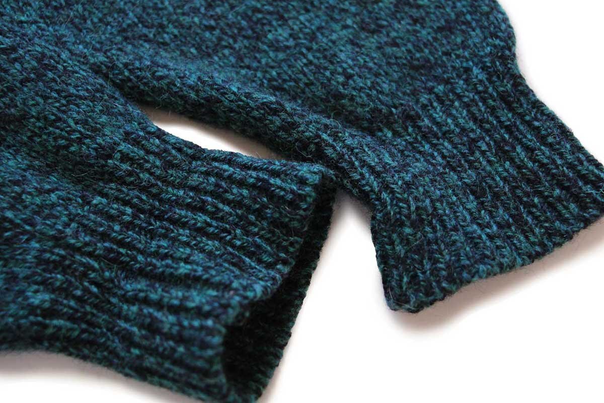 90s USA製 LANDS'ENDランズエンド 無地 ウールニット セーター