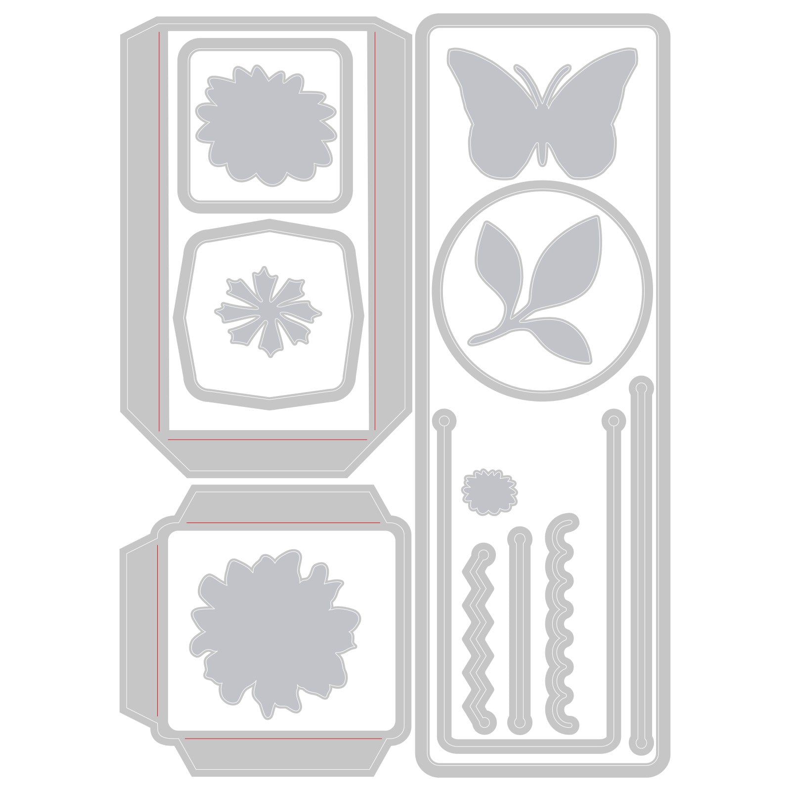 Sizzix Thinlits Die Set 17PK - Bookmark, Pockets and Toppers by