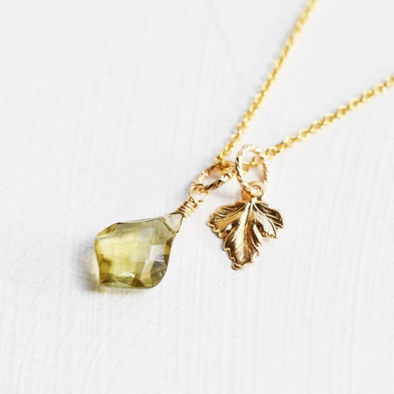 重ね付け用チャーム】14KGF ゴールドリーフ チャーム - Silvia de atelier