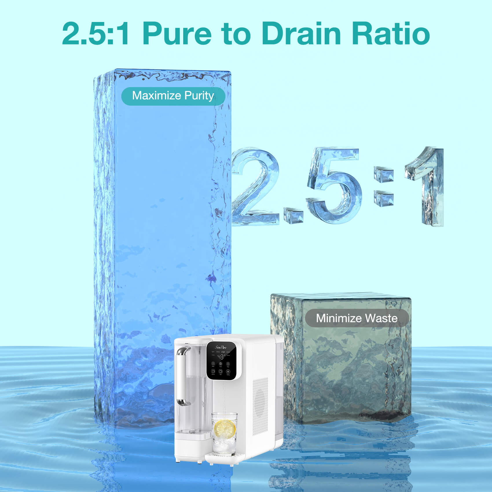 SimPure Y11C-A 6-Stage Cold Countertop RO System with Remineralization