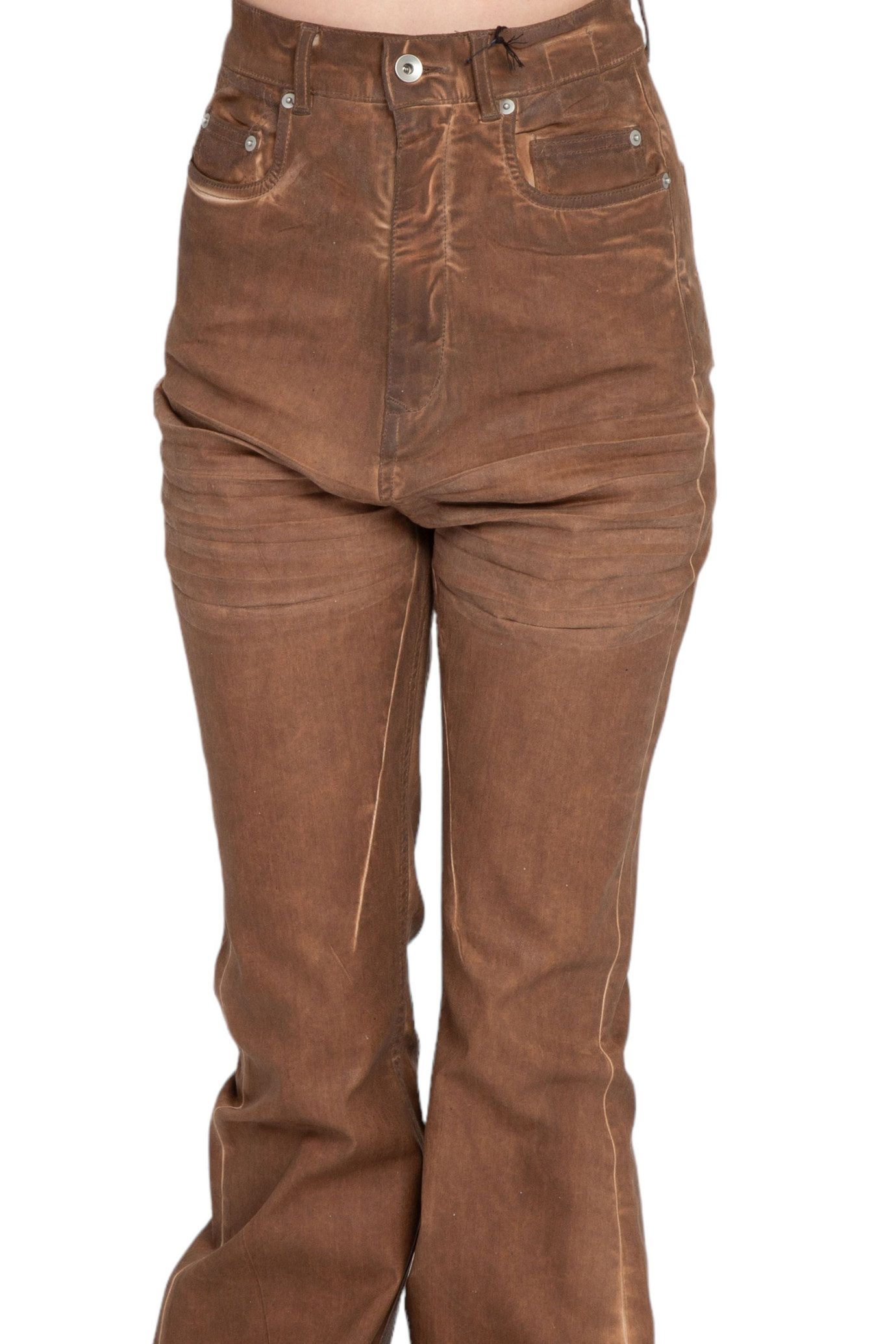 RICK OWENS DRKSHDW Bolan Bootcut Waxed Jeans