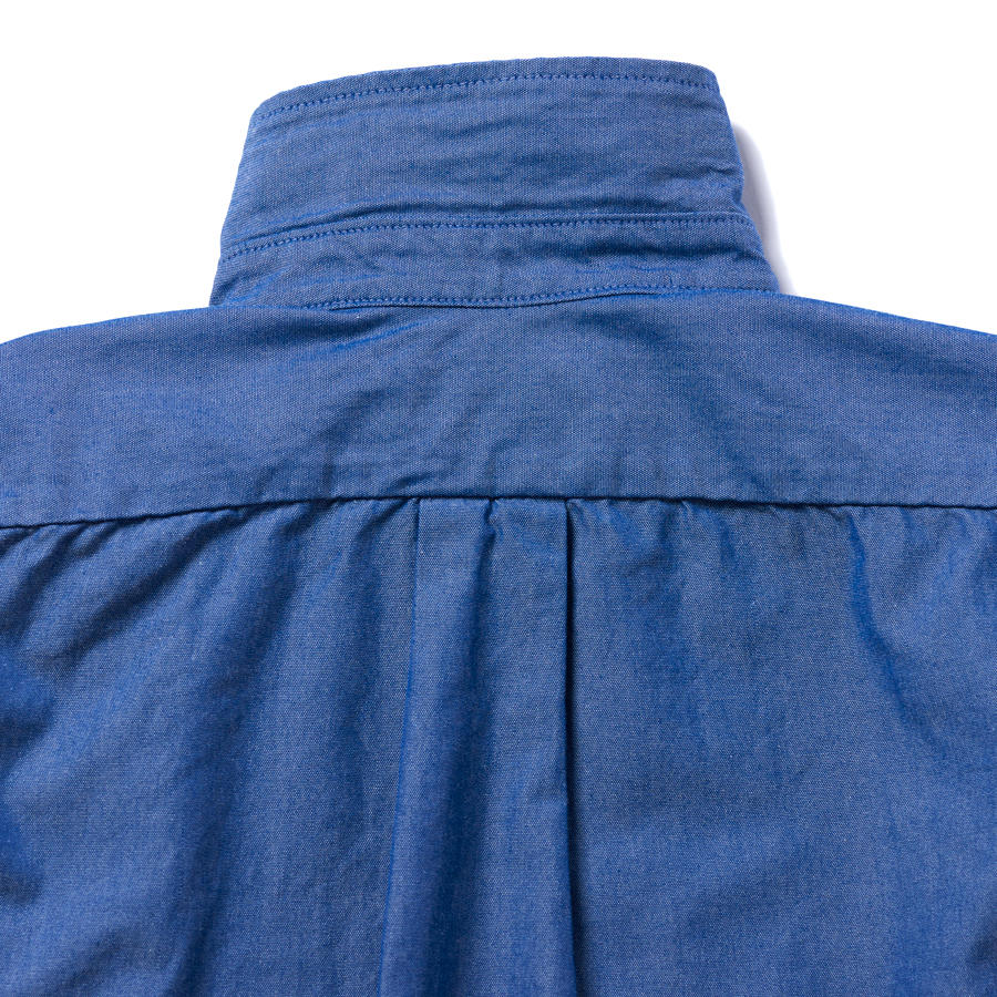 ダンガリークロスボタンダウンシャツ サックスブルー | SINME