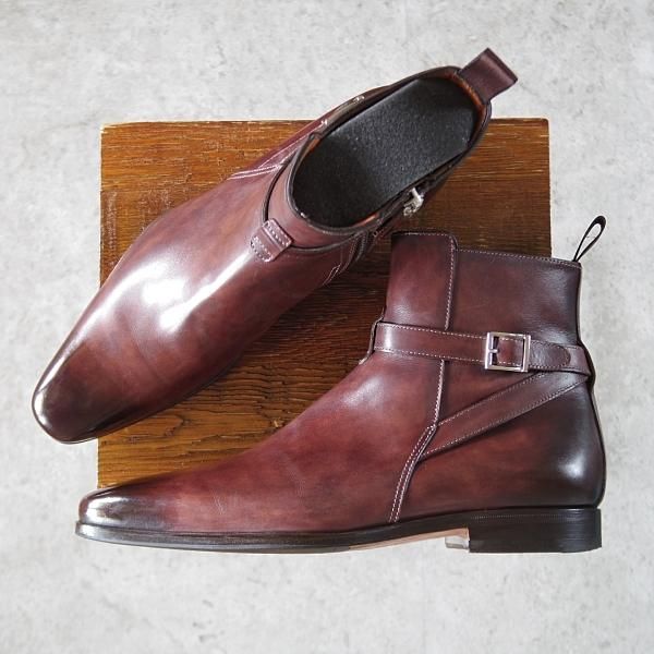 サントーニ SIZE 6【ジョッパーブーツ風/サイドジップ/濃茶】 | 高級