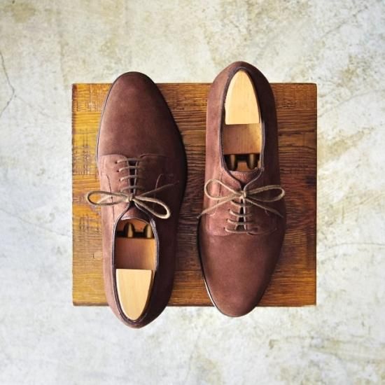 美品☆ジョンロブ 5E【☆8695ラスト/PIERSON】プレーントゥ/スエード