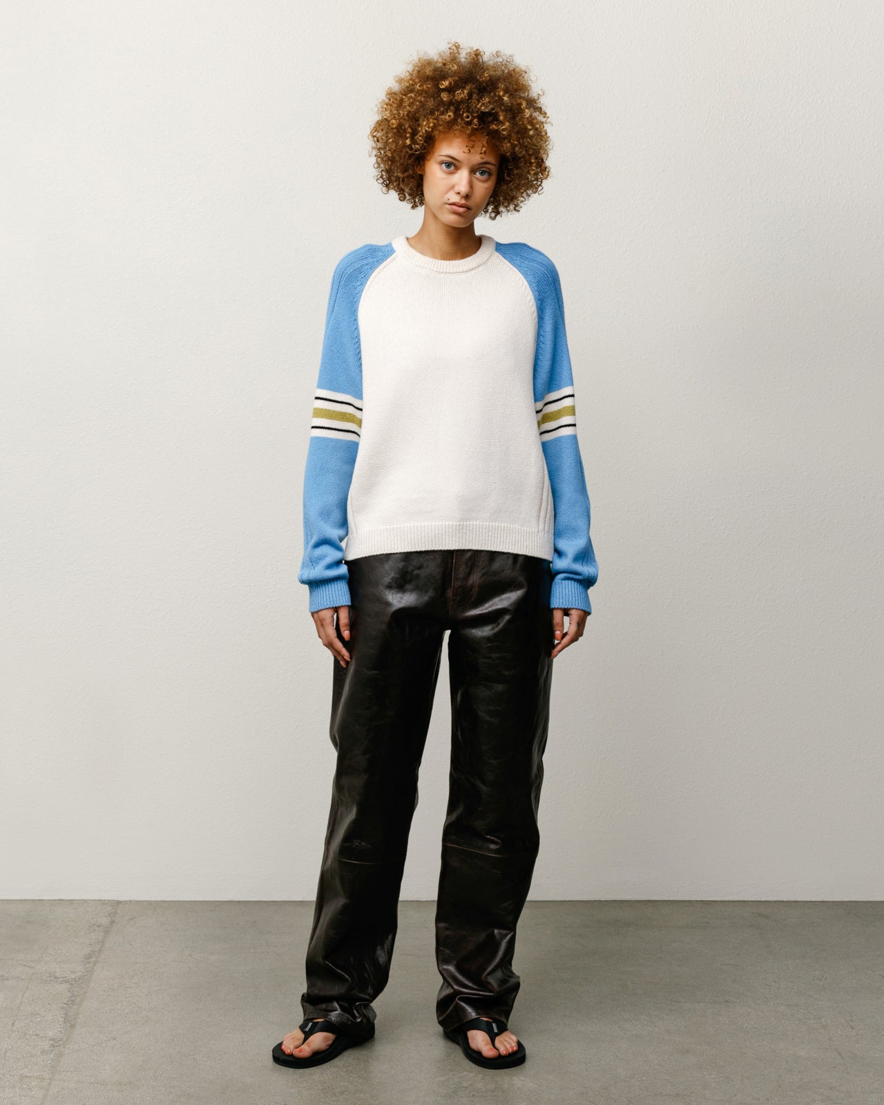 Stripe Raglan Crew – Blue | Tops & Knits | Stüssy