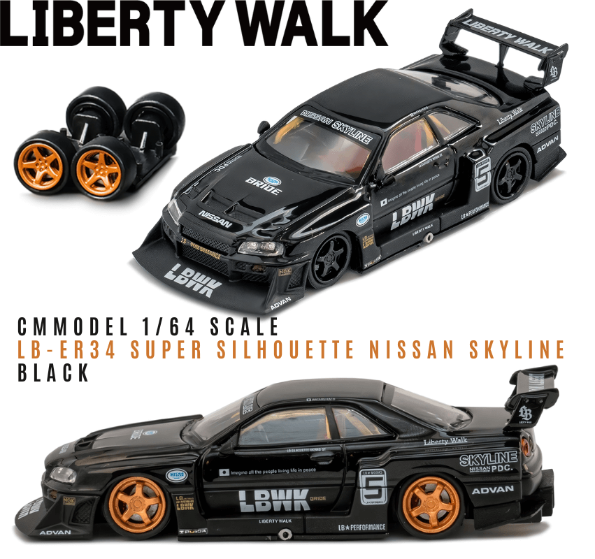 1/64スケール CM MODEL「LB-ER34 Super Silhouette NISSAN SKYLINE #5