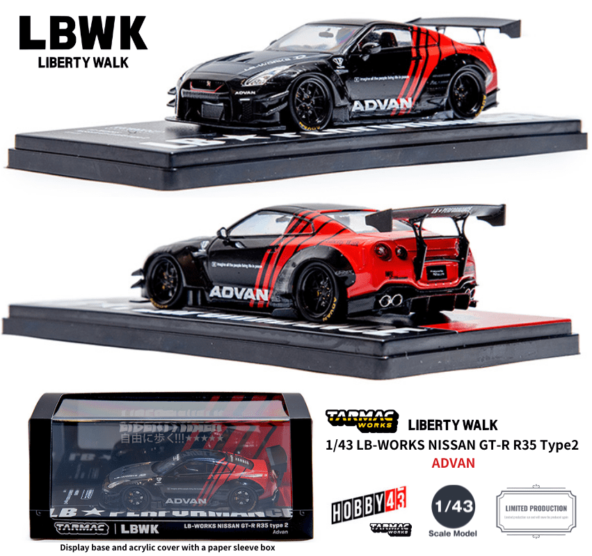 1/43スケール TARMAC WORKS「LB-WORKS NISSAN GT-R R35 Type2 