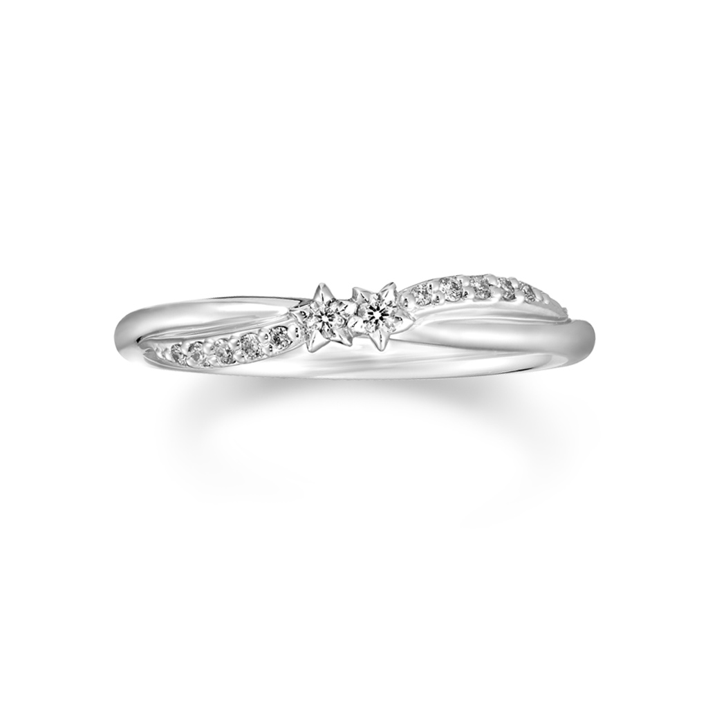 Stargazer」MARRIAGE RING(2PR0699)Pt950 マリッジリング｜スター