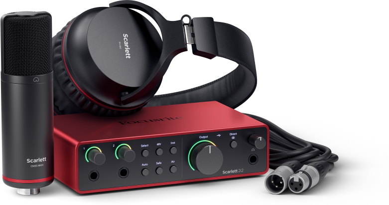 Focusrite Scarlett 2i2 G4 Studio Home studio set