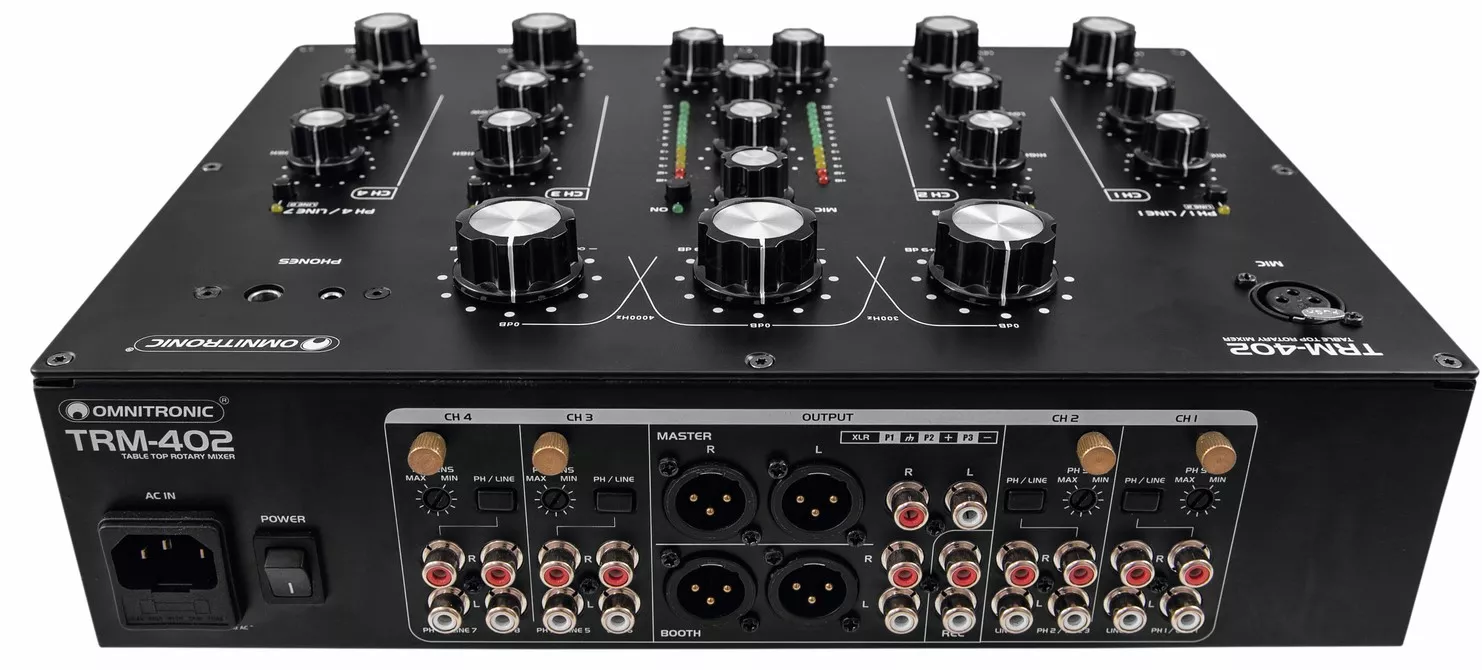 Omnitronic TRM-402 4-Channel Rotary Mixer Dj mixer