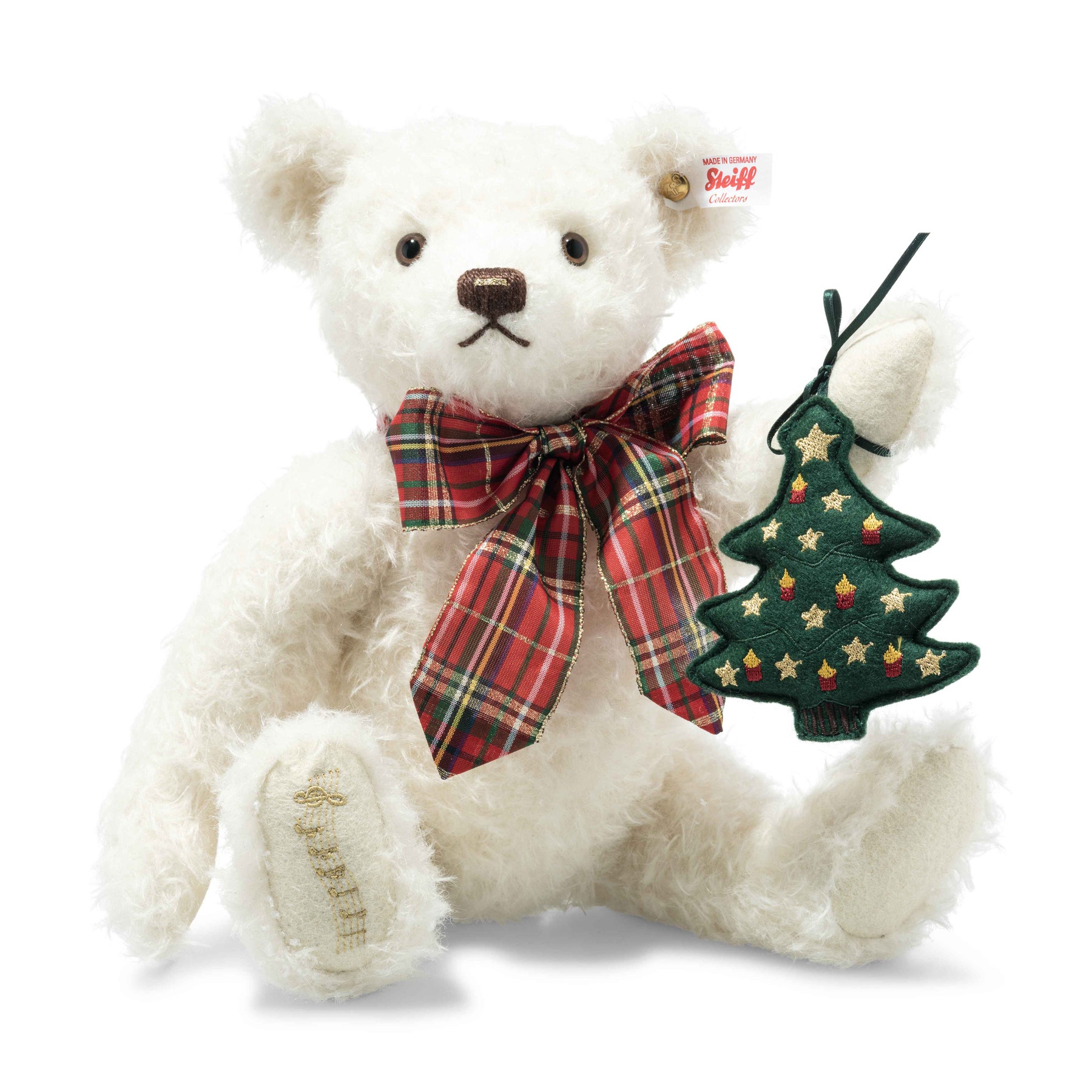 Christmas Teddy bear, 32 cm, white - Steiff.com