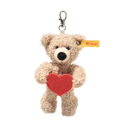 Lotte Guardian Angel Teddy Bear Keyring, 5 in, white - Steiff.com