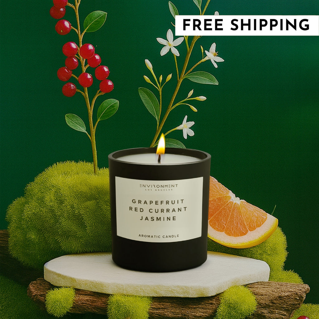 8oz Grapefruit | Red Currant | Jasmine Candle with Lid and Box (Inspir