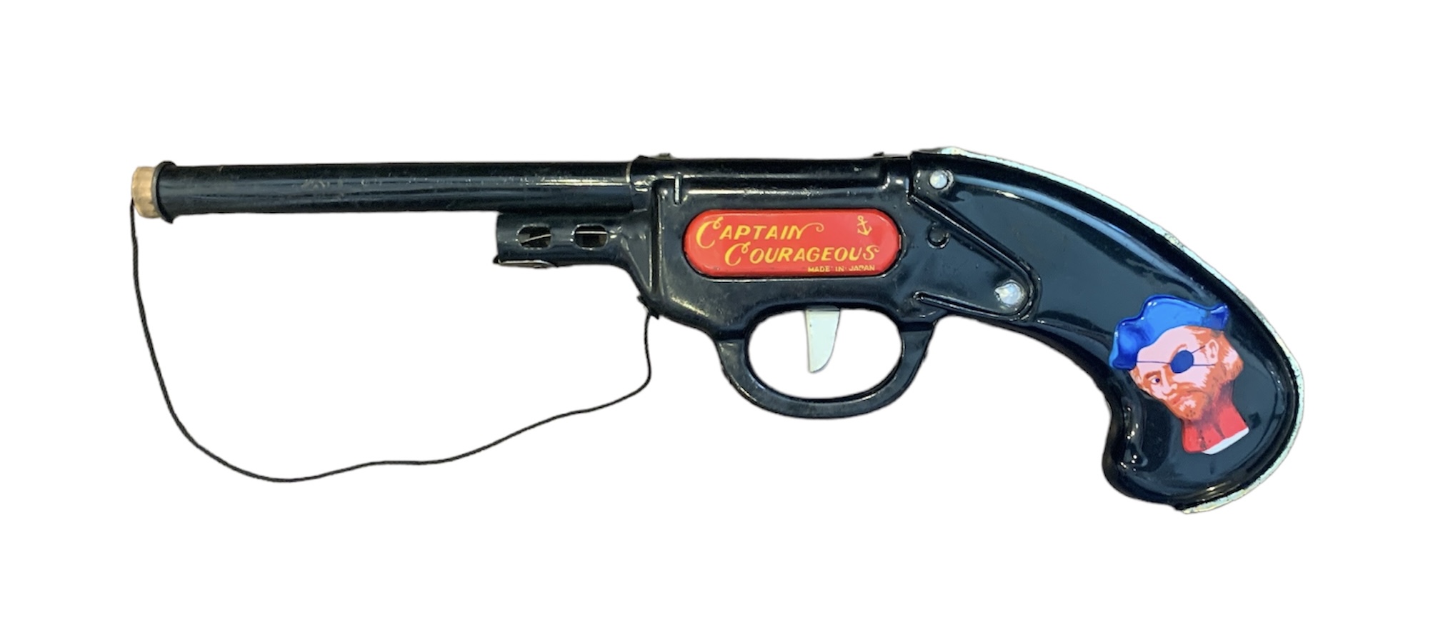 CAPTAIN CORAGEOUS ブリキピストル コルク銃 海賊ピストル 昭和玩具