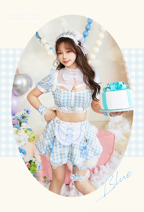 即日発送】ハーネスポップギンガムチェックメイド【マリームーン