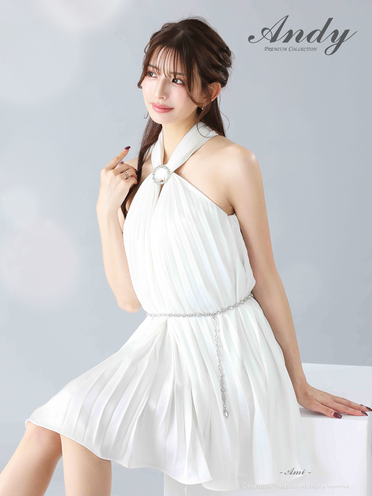 XSサイズあり【ANDY/アンディ】ビジュー/ ホルターネック/ チェーン