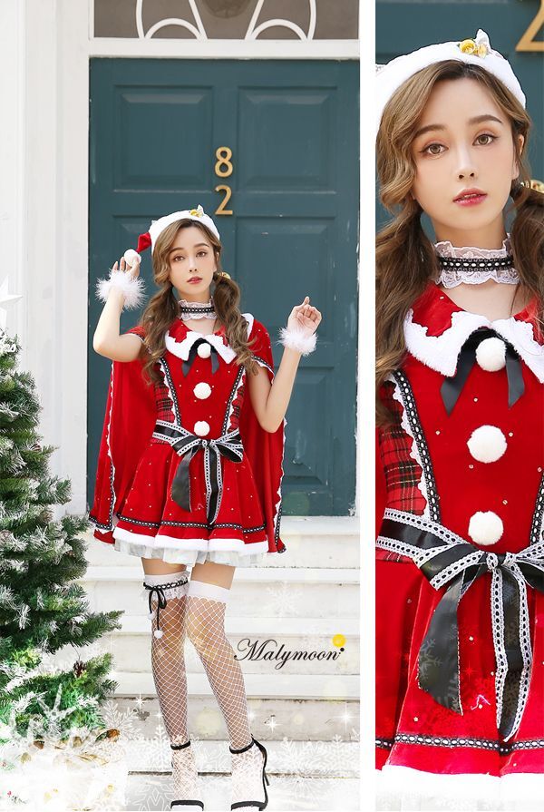 即日発送】【クリスマスコスプレ7点セット】【Malymoon/マリームーン