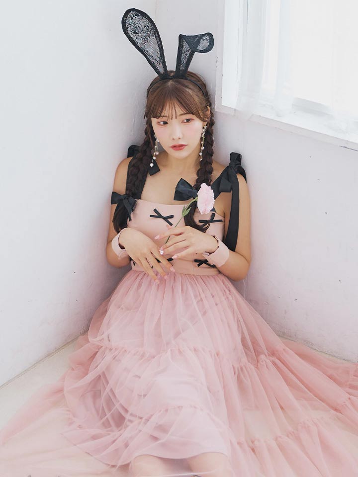 SALE!!】【即日発送！】【ハロウィン】バニーリボンチュールワンピース