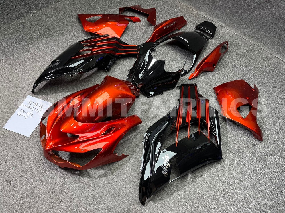 Fairings For Plastics Kawasaki ZX14R Ninja Orange Black (2012-2021