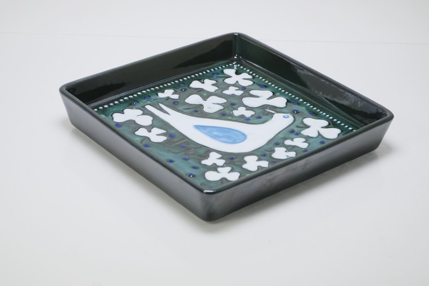 Rorstrand/ロールストランド/Sylvia Leuchovius//陶板/絵皿/小鳥