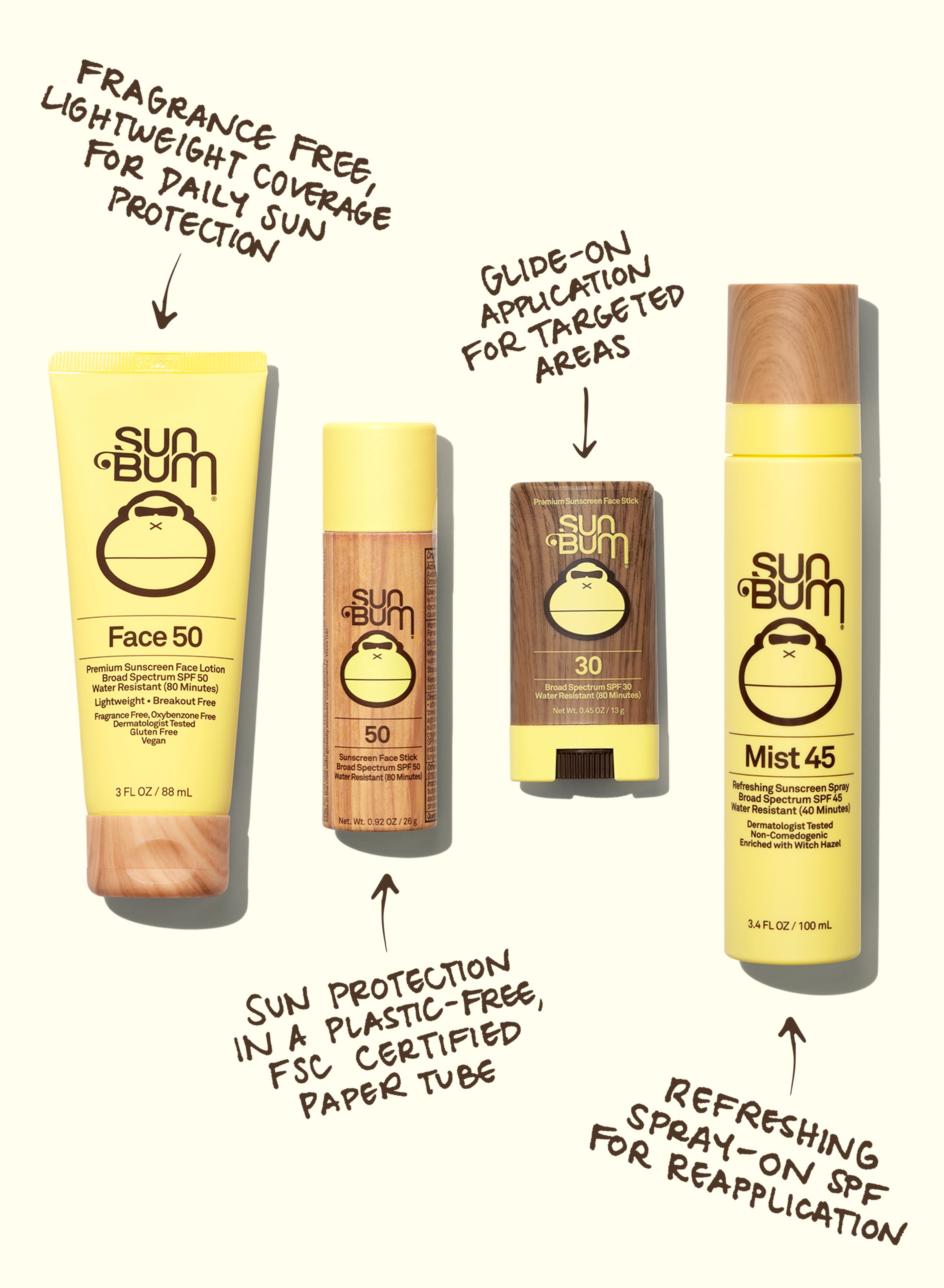 Sunscreen Face Cream SPF 50: Non Greasy & Water-Resistant – Sun Bum