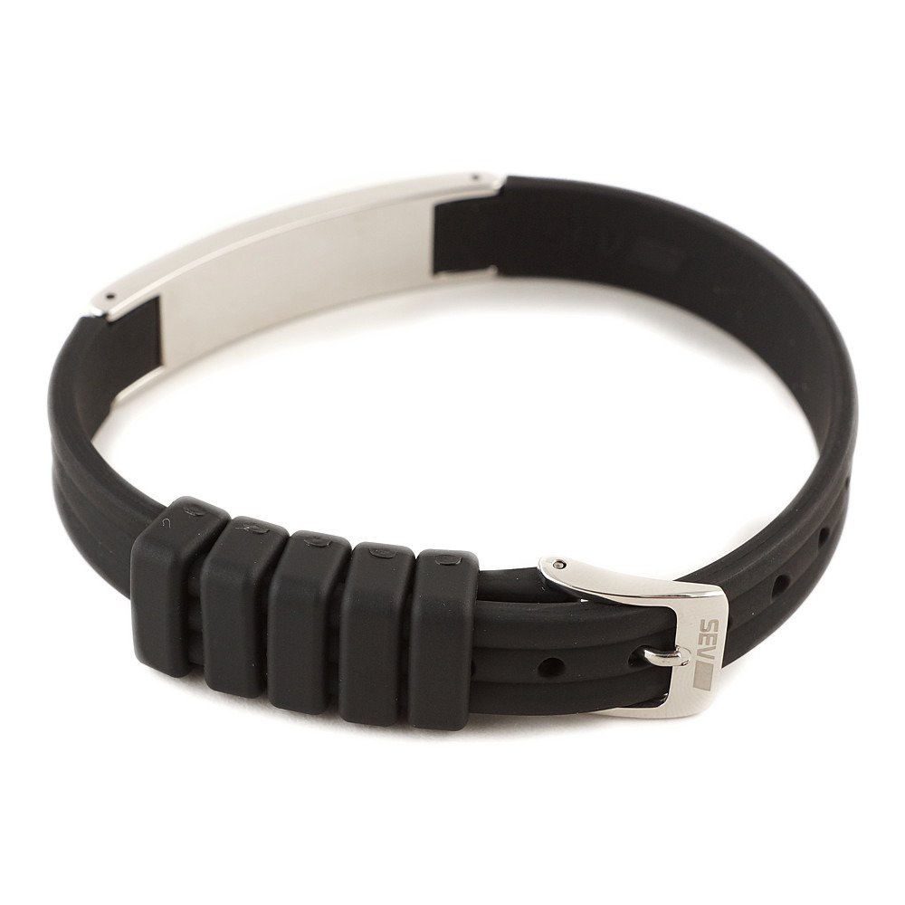 セブ（SEV）（メンズ、レディース）SEVラインブレスレット2 BK